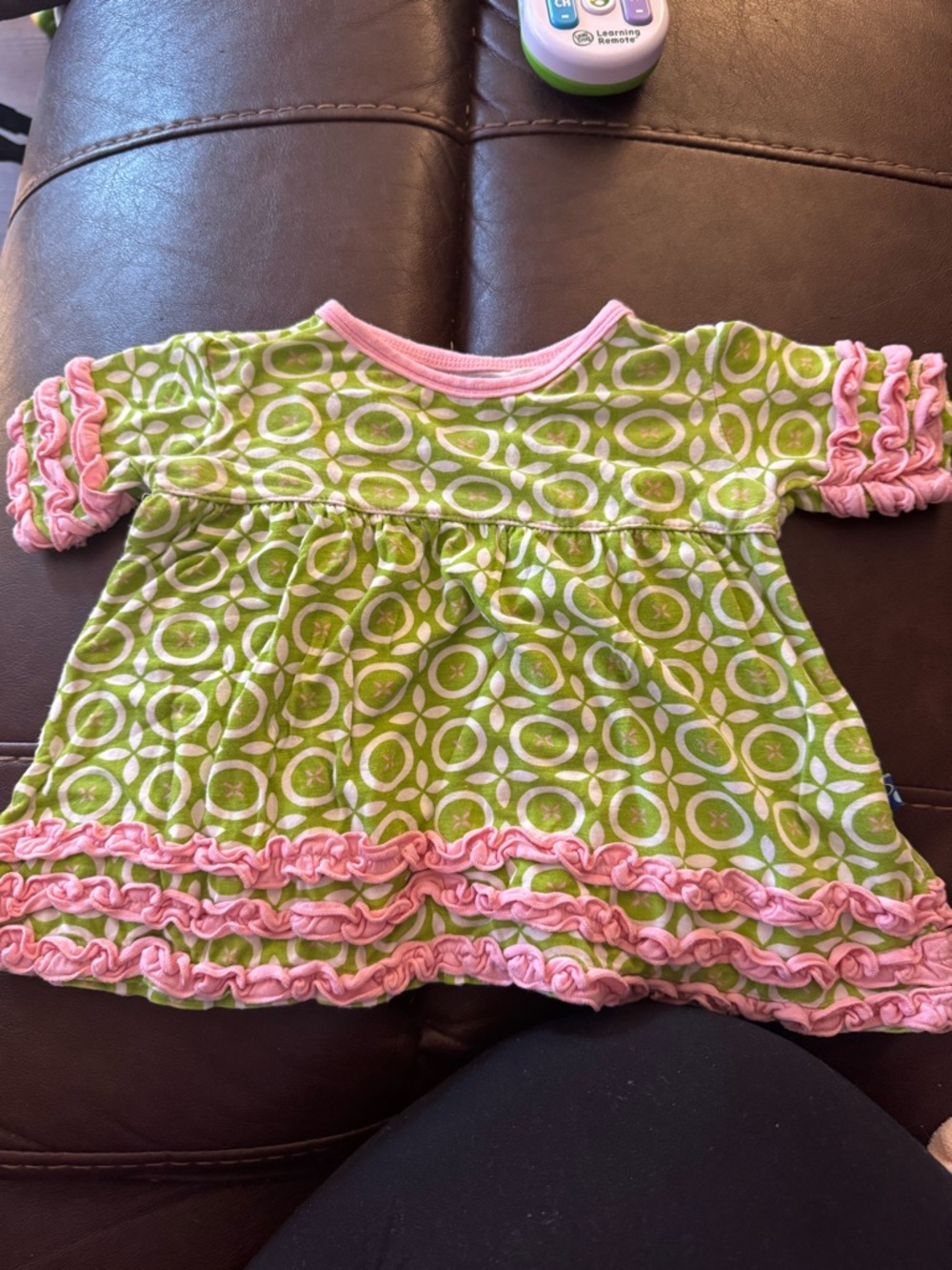 Kickee Pants Pink and Green Polka Dot Baby Clothing